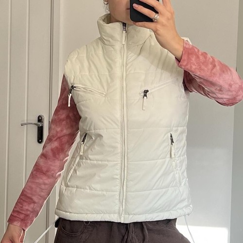 White puffer gilet - white,