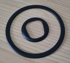 FIAT 500 + ABARTH NEW MATT BLACK STEERING WHEEL RING TRIMS  POP SPORT LOUNGE 595