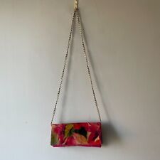 Etui Messenger Crossbody Bag Handbag Leather Pink Clutch Medium Satchel Floral