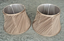 Lamp shades x 2  - Lined - to match antique brass home fittings - 60 watt lamp