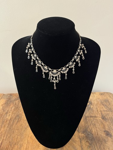 Vintage 1920s silver filigree - silver,