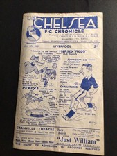 Programme  Chelsea v Liverpool  4th January 1947  Division 1
