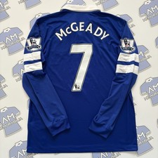 Match Worn Signed Aiden McGeady 2013/2014 Everton FC Home Shirt Premier League