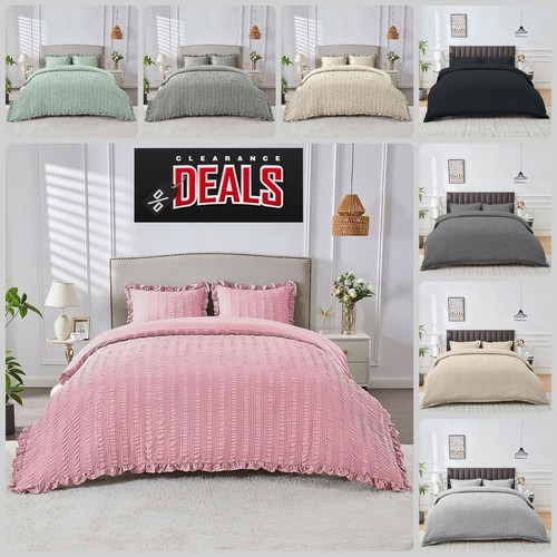 Luxury frill waffle duvet - luxury,