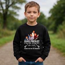 Elvis Presley Kids Sweatshirt Printed Anniversary Men Music Legend Gift Sweater