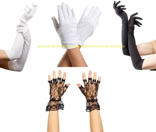 Ladies long finger gloves - long,