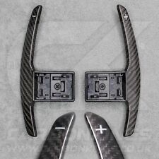 Carbon Fibre & White +/- Gear Paddle Shifters BMW F80 M3 F82 F83 M4 F87 M2 F30