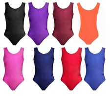 New Girls Kids Leotard Dance Gymnastics Ballet Sleeveless Leotards