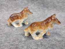 RARE FIND 1950's Miniature Collie Dog Porcelain Figurine-Embossed Japan