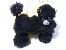 Vintage BOXED Pelham Puppets Standard Black POODLE Dog a/f