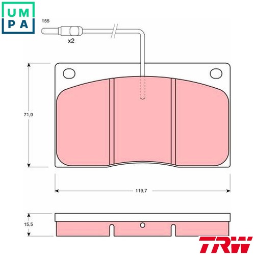 Brake pad set disc - disc,