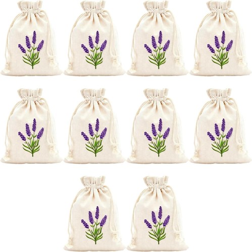 Lavender bags 10pcs - lavender, drawstring