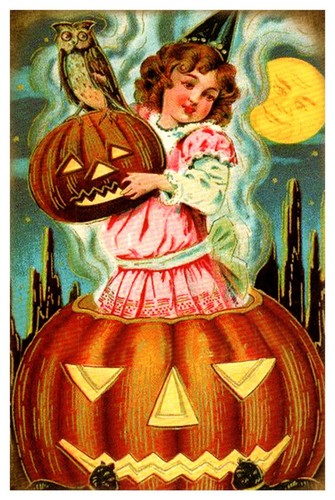 Vintage style halloween - style,