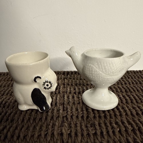 Vintage pottery egg cups - cups, x