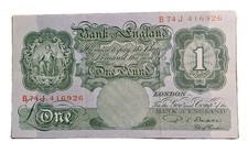 Bank Of England One Pound £1 Note.  P. S. Beale
