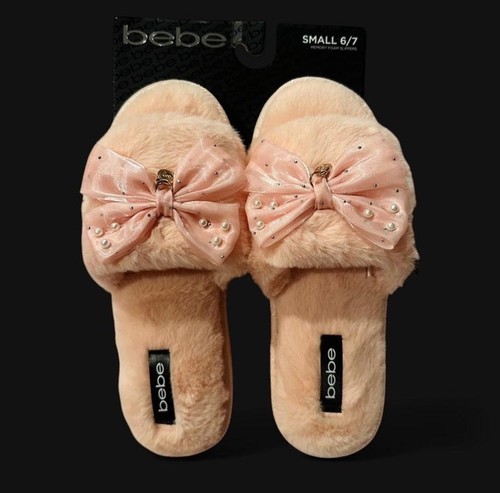 Bebe faux fur pearl - &, bow