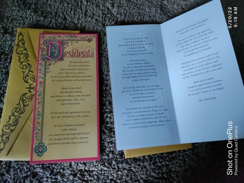 Desiderata greeting cards by - cards,