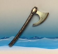 Battle Axe Silver Pewter Pin