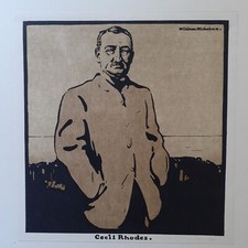 William Nicholson  Original Lithograph Dated 1898. Original Mount (Cecil Rhodes)