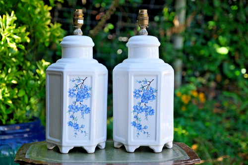 Pair vintage blue - pair,