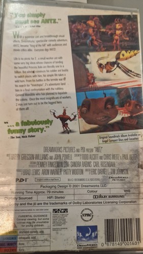 Antz vhs pal video - antz, retro