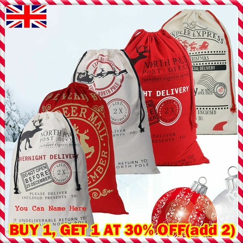 Large hessian santa - santa, sack