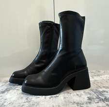 New Womens Black Faux Leather