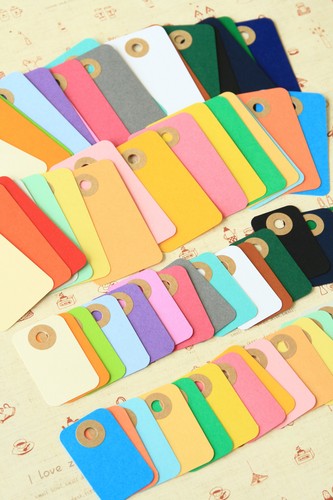 Colour tags 20pc - 20pc, handmade