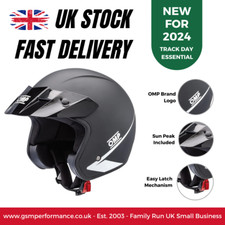 OMP Star Helmet, ECE 22.06 Approved, Track Day / Open Face / ABS Shell