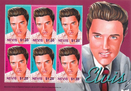 Elvis presley nevis stamp - ,