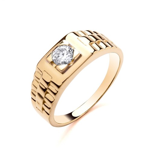 9ct gold silver chunky - on,