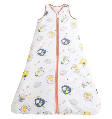 Baby sleeping bag - cotton, zip