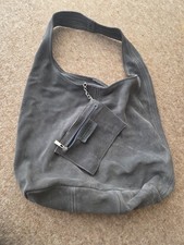 Vera Tucci Moda Italia Genuine Suede Leather Oversize Slouch Shoulder Tote Bag L