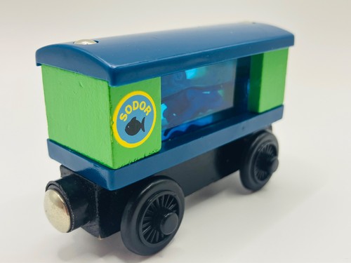 Wooden railway aquarium car - aquarium,