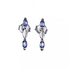 Tanzanite Earrings Sterling