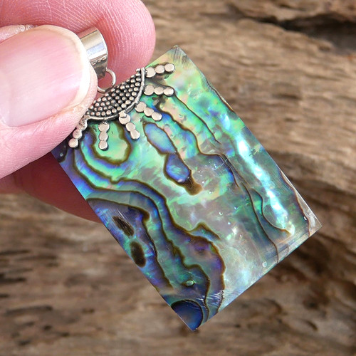 Rectangle paua abalone - rectangle,