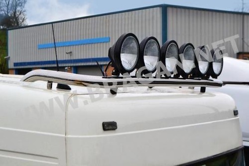 Roof bar flush - led+round, black