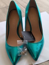U.K.Size 3 Zara Metallic Green High Heels Shoes