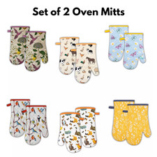 Set of 2 Oven Gloves Kitchen