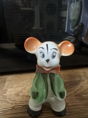 Vintage ceramic mouse ornament - ceramic,