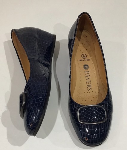 Pavers women navy leather - pavers, women's