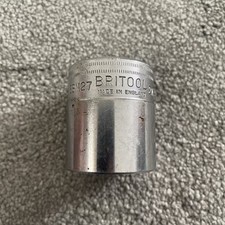 Vintage Britool EBM27 Drive 12 Point Shallow Socket 27mm