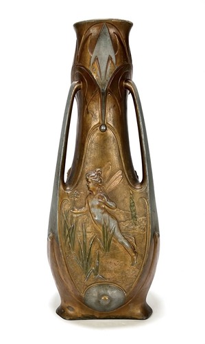 Art nouveau fairy vase jean - by,