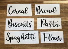 Set Of Cereal, Biscuits,Spaghetti, Bread, Pasta, Flour Vinyl Decal Sticker Label
