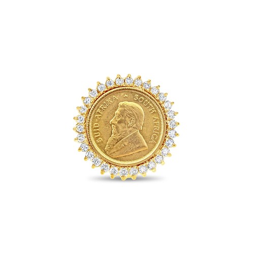 Krugerrand coin ring with - krugerrand,