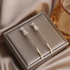 Crystal Hair Clips Grips Gold