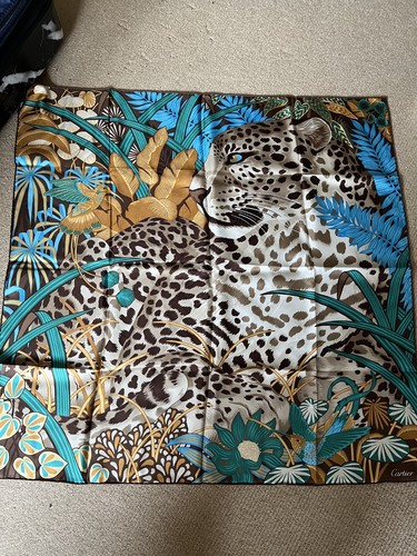 Cartier silk 90cm scarf with