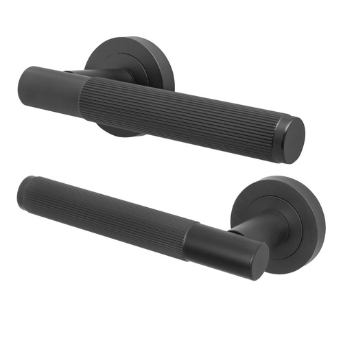Black internal door - black, handle