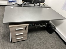 Grey Office Desks With Storage