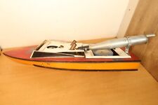 Vintage Nitro? RC Speed Boat "Master Blaster" Fibreglass 30" Hull HUGE EXHAUST